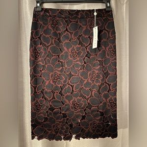Trina Turk lace cut floral skirt NWT.